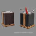 Decorative Stitched Leather Pen Holders